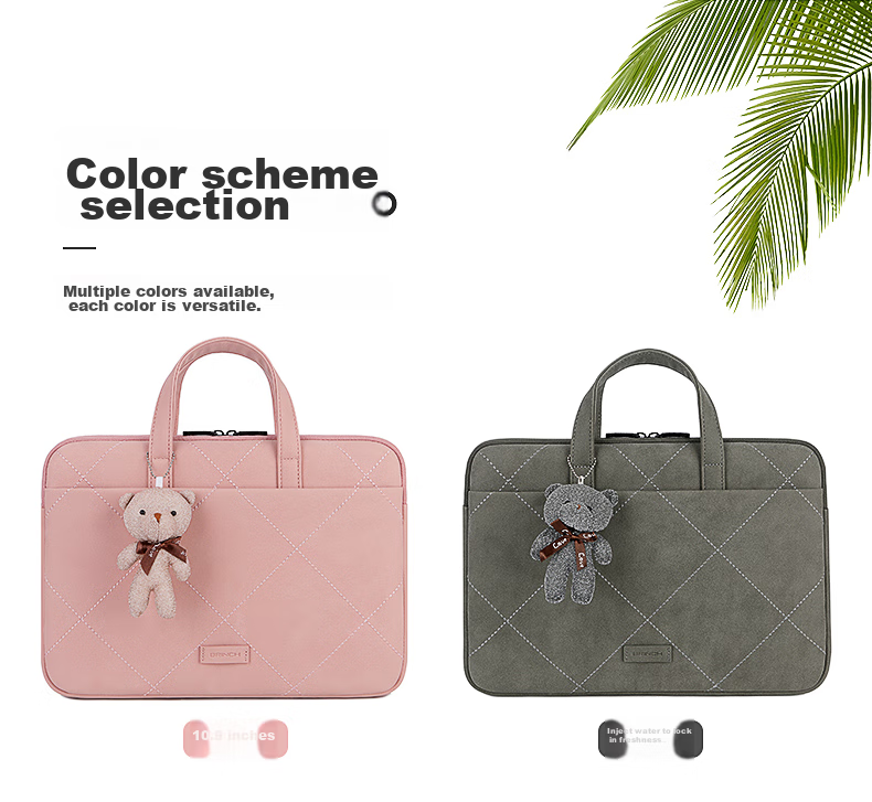 BRINCH Laptop Bag for Women, 14/15 Inch Business Commute Simple Style Suitable for Apple Huawei Notebooks 3