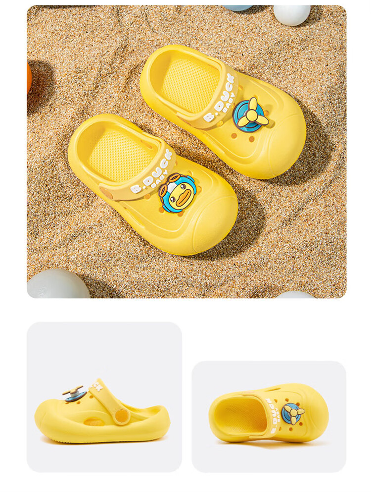 B.Duck Children's Sandals, Lightweight Comfortable Garden Shoes, Boys And Girls Beach Clogs, 5940 Light Pink, Size 20 10