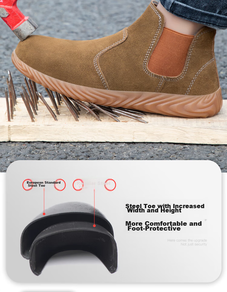 JUNBU Welding Safety Shoes for Men with Steel Toe Cap, Anti-Smashing, Puncture-Resistant, Lightweight, Anti-Scalding Construction Site Safety Work Shoes 1061L Size 37 5