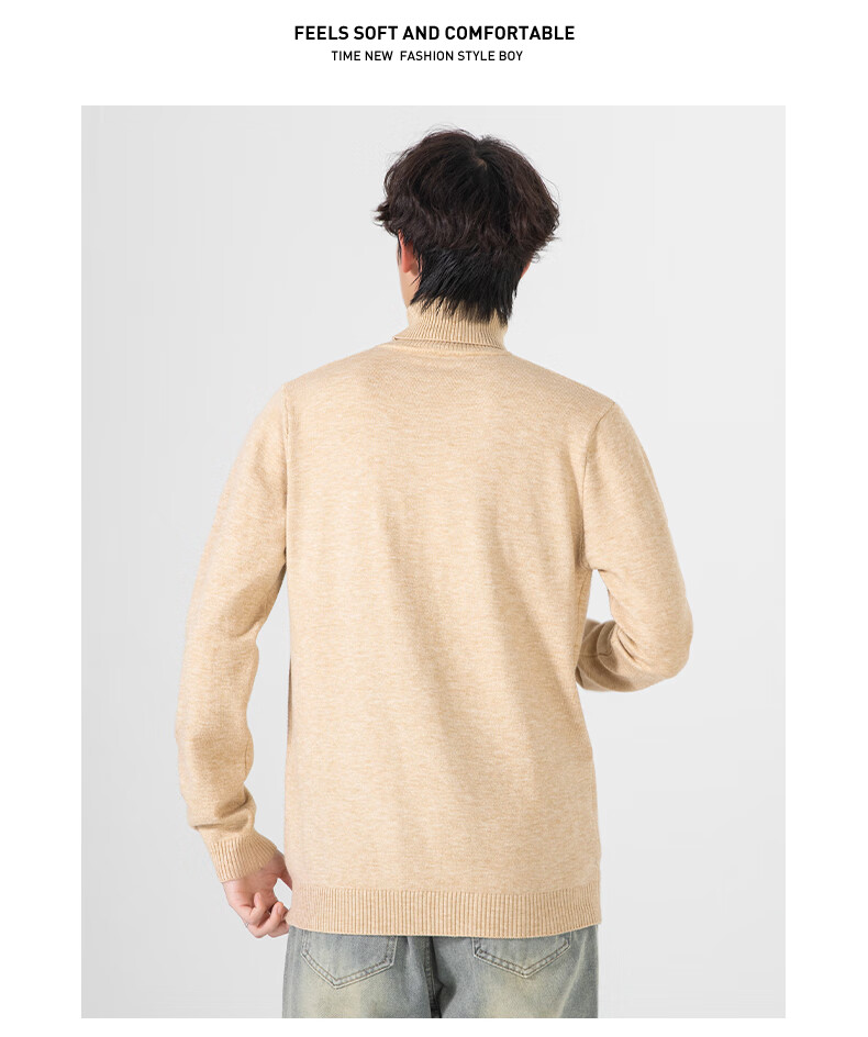 Warrior Men's Winter Turtleneck Warm Knit Sweater Loose Pullover Casual Sports Base Layer 18