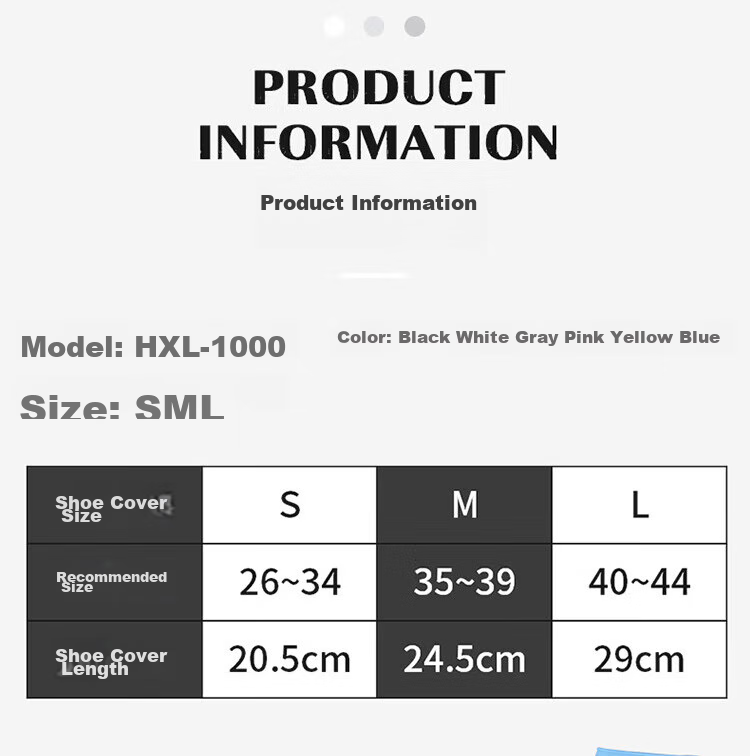 Huili Rain Shoe Covers for Men, Women And Children, Fashionable Thickened Portable Short Waterproof Rain Boots And Shoes 1001 Blue Thickened L 3