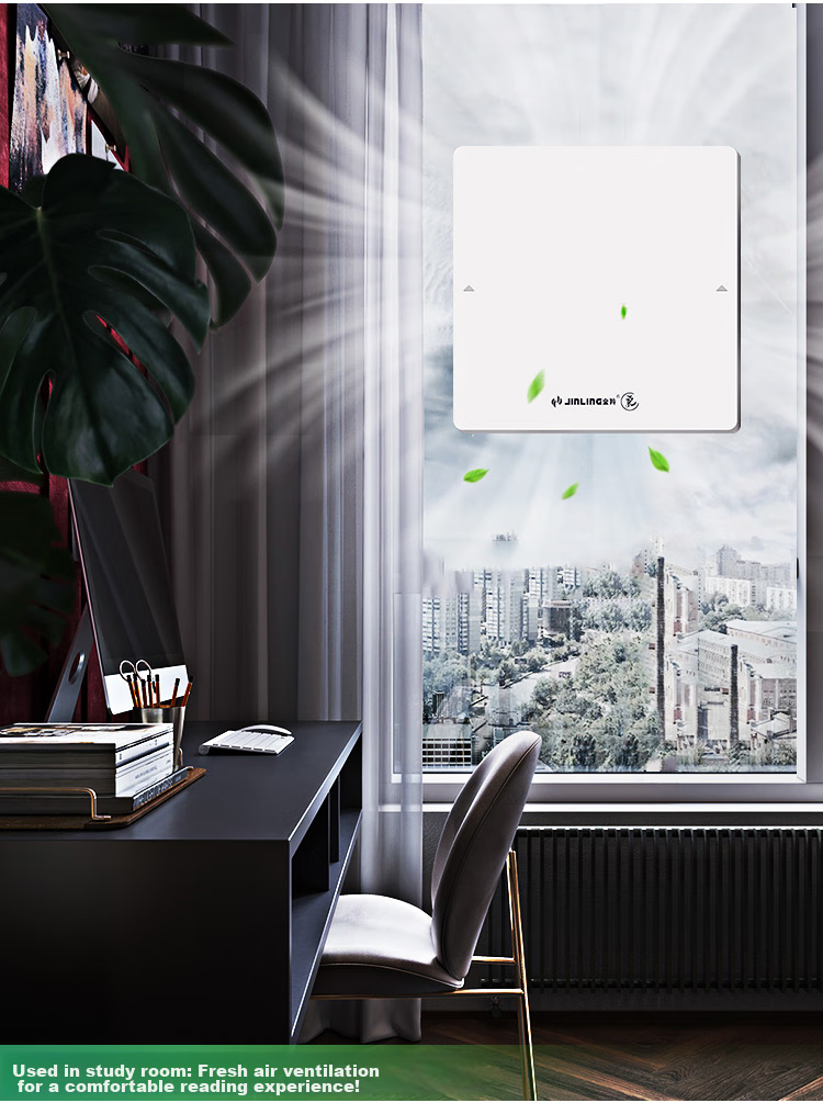 JINLING Exhaust Fan, Window-Mounted Pressure-Driven Ventilation Fan, Kitchen And Bathroom Air Exchange Fan, APC15-2 12