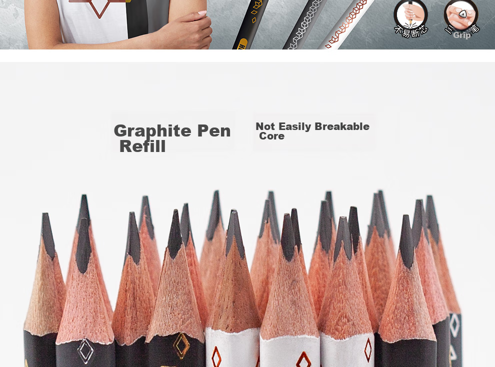 Maped Colorful Dinosaur Wooden Pencil HB, Triangular Pencil for Calligraphy Practice And Sketching, Student Posture Correction Writing Practice Pencil, 851210CH [12 Pcs/box] 2