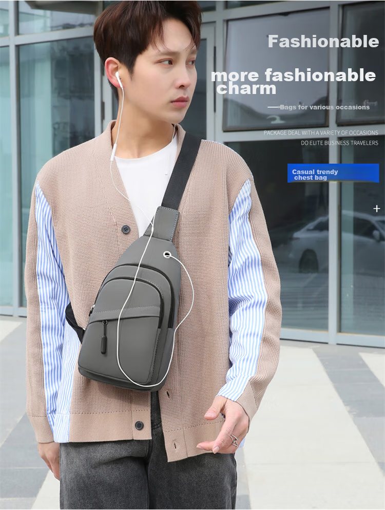 JEVI Trendy Chest Pack for Men, Casual Japanese-Style Shoulder Bag, Men's Small Backpack, Fashionable Crossbody Bag, Birthday Gift for Me 2