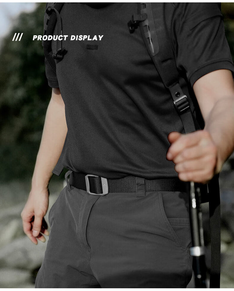 Zhanshuniao R6 (Titanium Alloy Buckle), High-Performance Nylon Belt, Durable Work Belt for Men, Canvas Sports Pants Strap, Military Style 7
