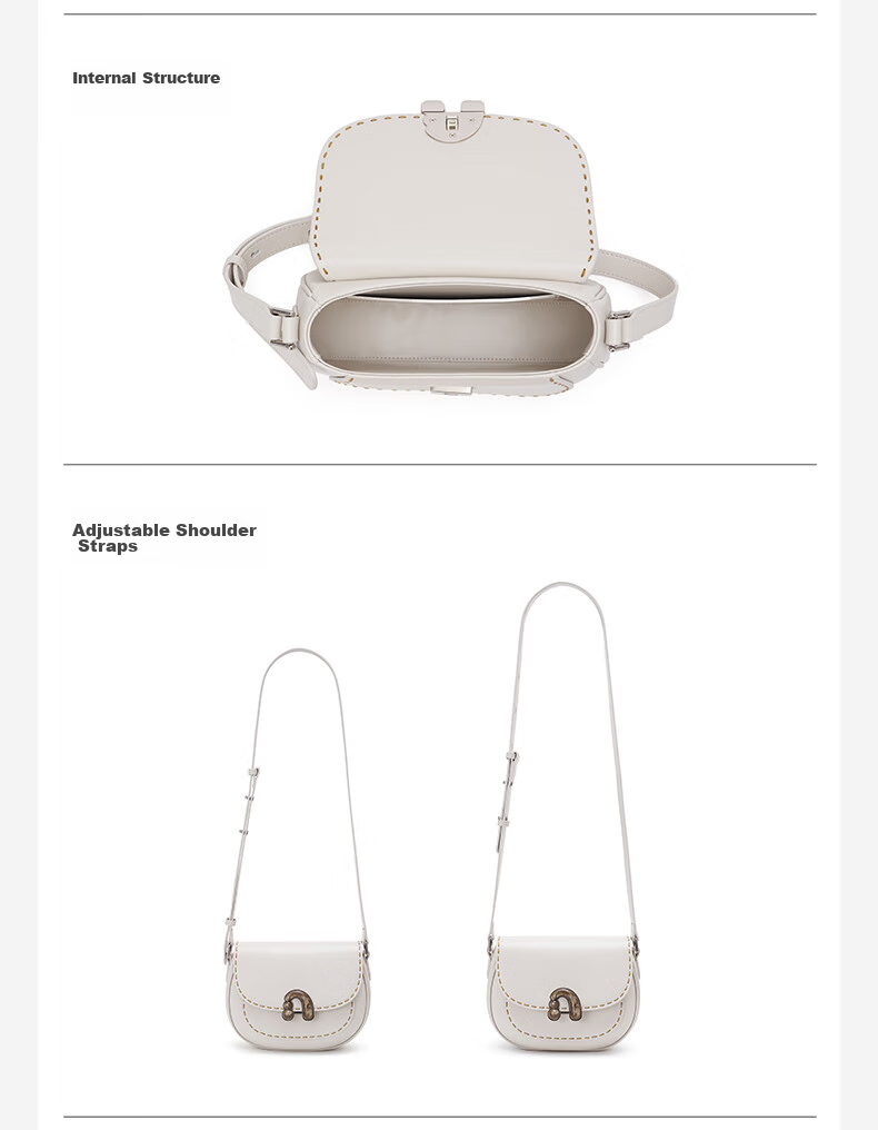 AMAZING SONG Women's Chestnut Leather Crossbody Bag, Niche Fashion Simple Versatile High-End Commuter Shoulder Bag Gift 15