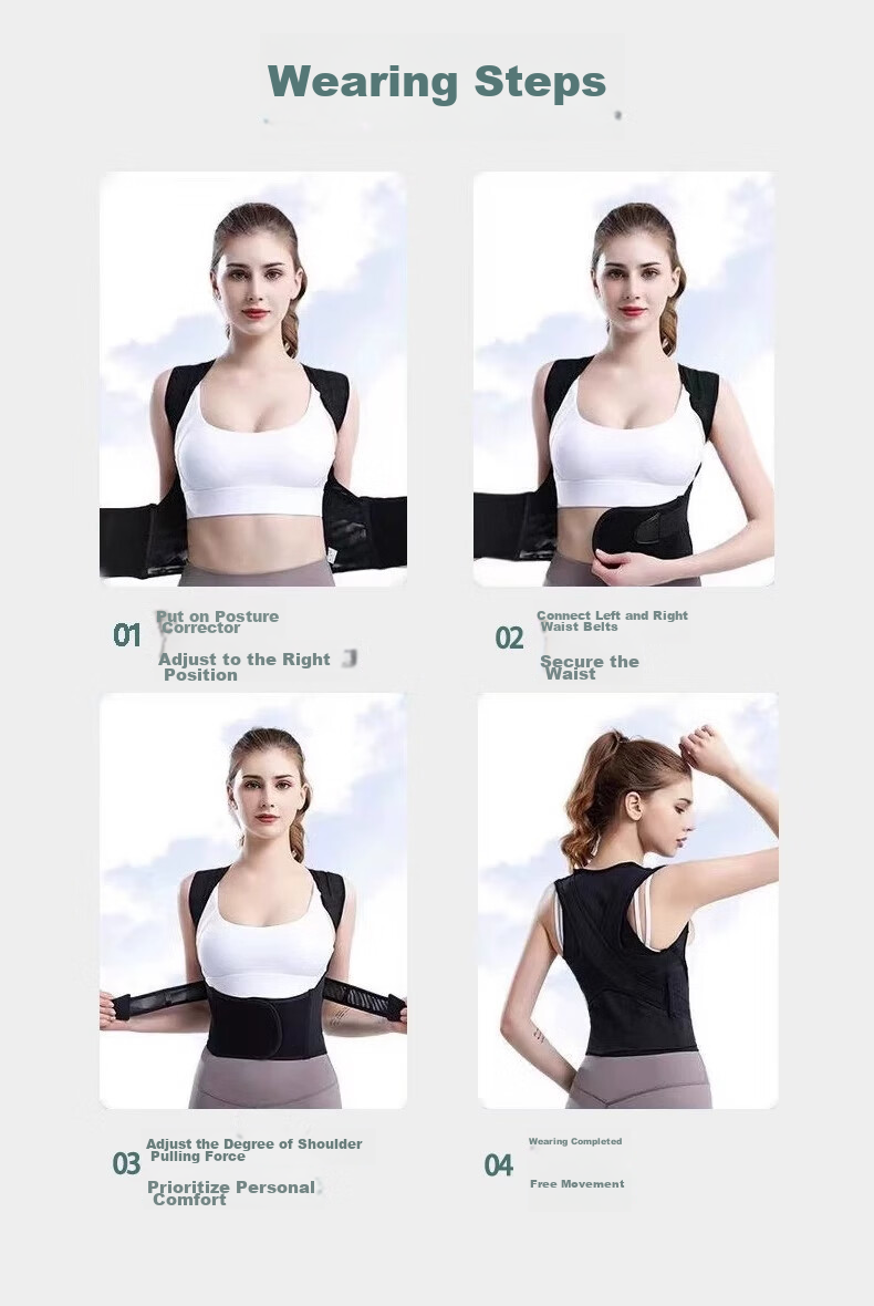 MAOHUO Back Correction Belt, Unisex, Lightweight And Breathable, for Adults And Students, Hunchback Correction Tool, Abdominal Shaping And Body Slimming Wear 9