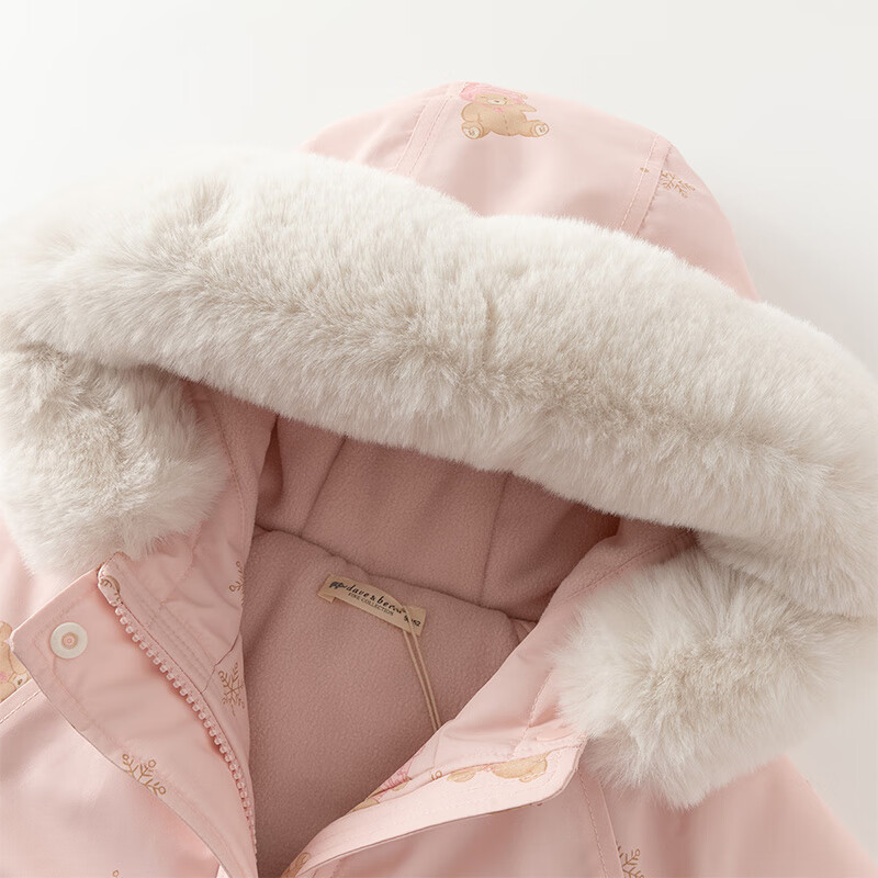 DAVE & BELLA Girls' Waterproof Thickened Cotton Padded Winter Jacket Kids Warm Coat Baby Cotton Coat