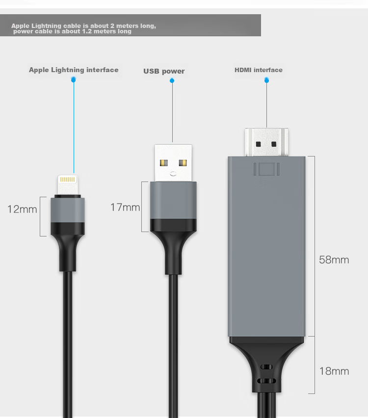 LinkStone Wired Screen Mirroring Adapter, Apple Lightning to Android Type-C to HDMI Screen Mirroring Cable, 3-In High-Definition Conversion Cable for Phone to TV And Monitor Display 9