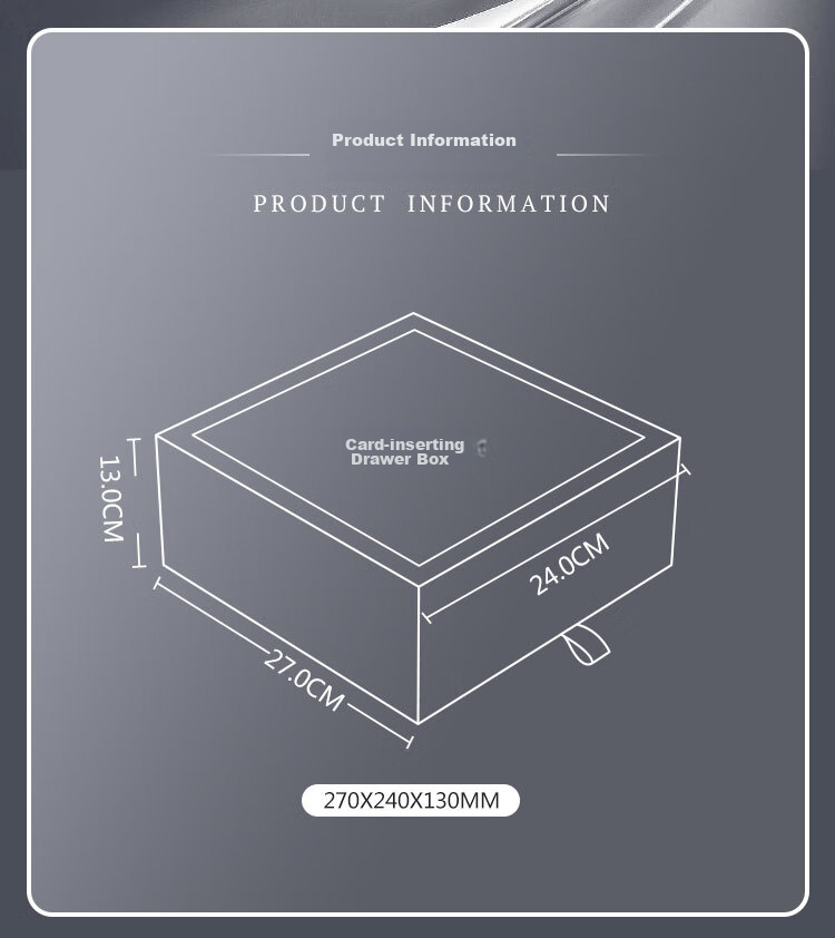 Xiaoxiangzhihe Ready-To Gift Box Drawer Box with Built-In Card Slot Design, Can Be Paired with Gift Customization And Greeting Cards 2