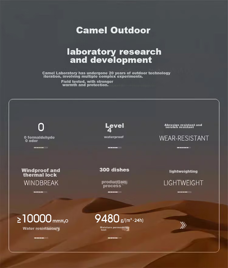 CAMEL Windbreaker Jacket for Men And Women, Spring And Autumn Outdoor Workwear Hard Shell Single Layer Heavy Rain Hiking Suit B109 L 4