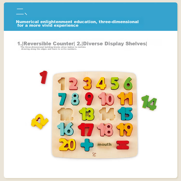 Hape (Germany), Children's Puzzle Toy, Four-Level Number Enlightenment 3D Puzzle, 3 Years+, Birthday Gift, E1550 9