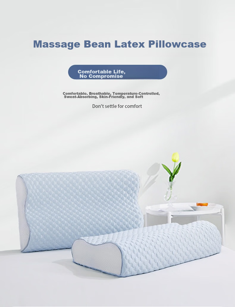 AVIVI Latex Pillow Case Memory Foam Pillow Latex Pillow Special Pillow Cover One Pack, Tranquil Blue, 30*50cm 1
