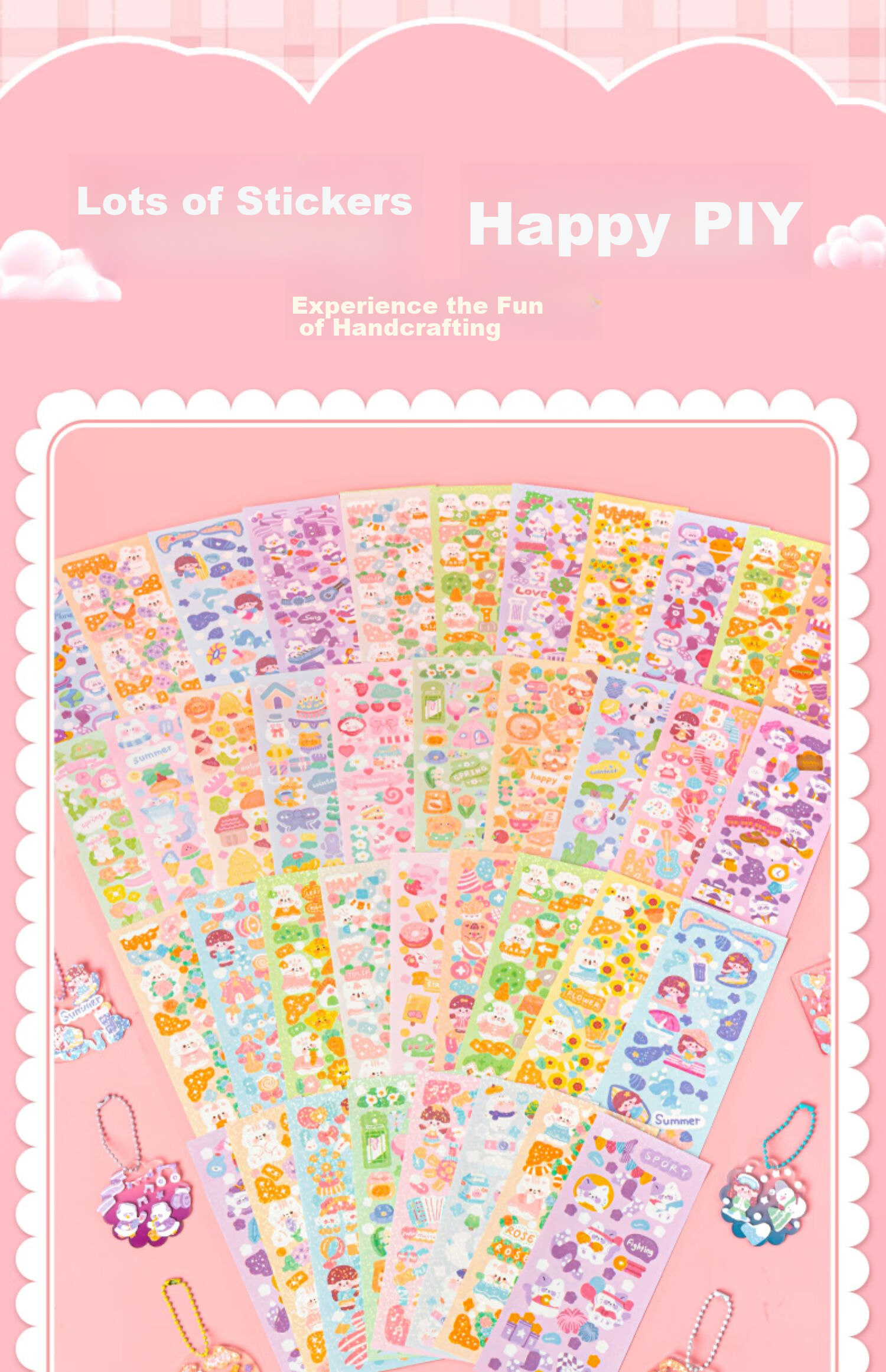 Danmiqi Guka Stickers Complete Set, Children's DIY Craft Gift Box, Guka Sticker Sheet, Girls' Birthday Present 8