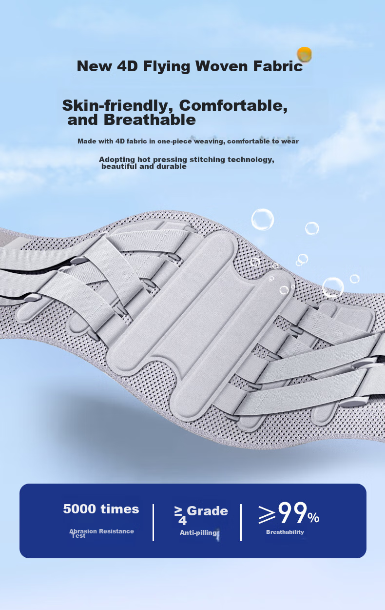 Lizi Waist Support Belt, Lumbar Disc Support Brace, Herniated Disc Fixation, Steel Plate Support for Back Pain Relief, Unisex XL Size 10