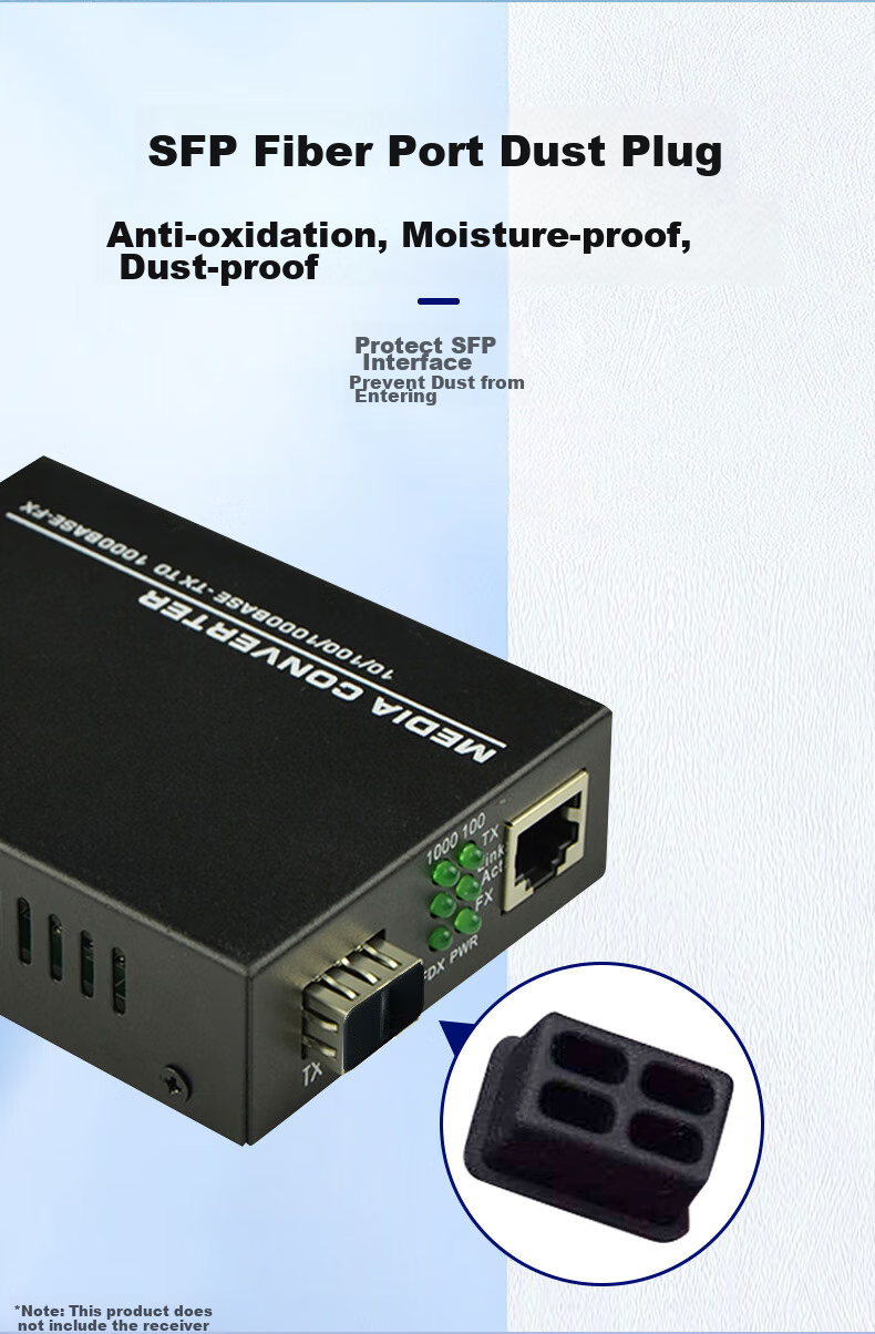 Suoli SFP Fiber Optic Digital CNC HUB Switch Module Interface Soft Silicone Dustproof Cap Plug / 100pcs / SFPA-100 7