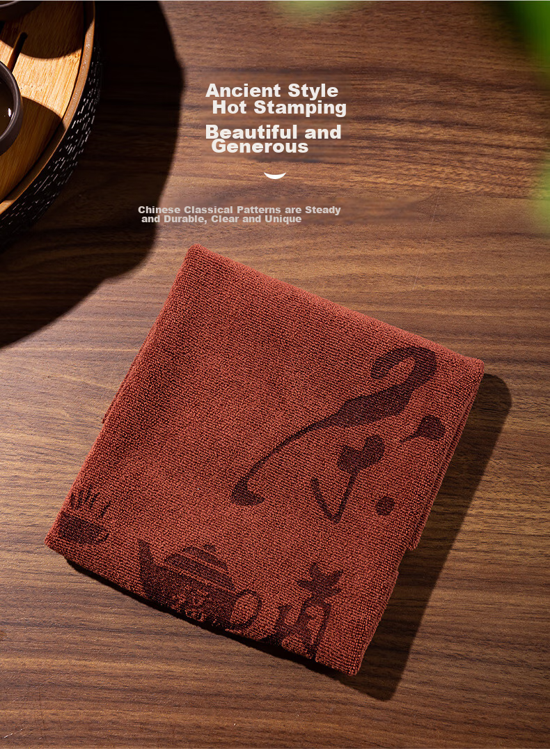YIJUKE 4-Pack Thick Tea Towels, Kung Fu Tea Accessories, Table Cloths for Tea Table, Coasters, Tea Mat, And Absorbent Tablecloths 10
