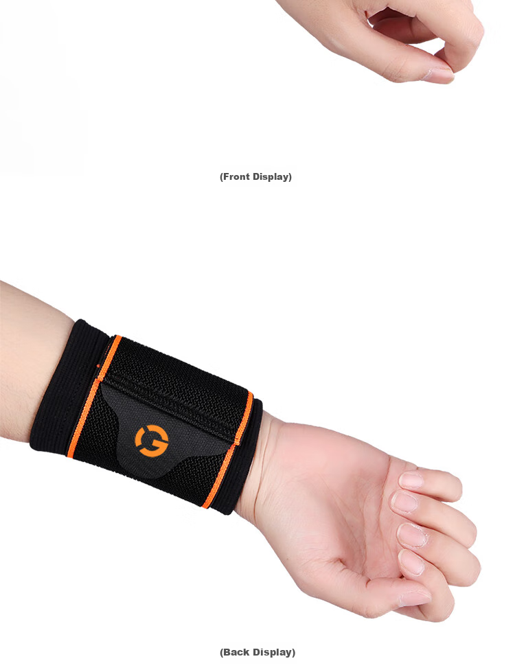 GINGPAI SPORT Compression Wrist Support Brace for Sprains, Women's Tendon Sheath Wristband, Sports Volleyball Badminton Protective Sleeve, Pain Relief And Warmth Bandage, Black, One Pair 4