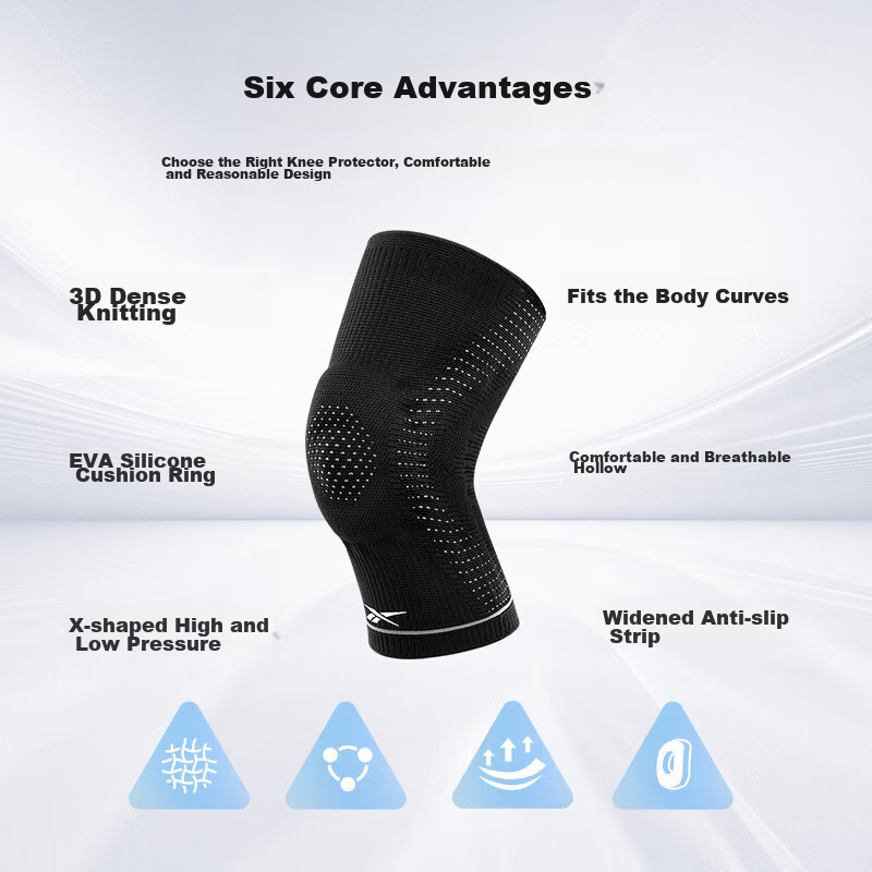 Reebok Sports Knee Pads for Basketball, Running, Meniscus Protection, Hiking, Badminton, Patella And Knee Guards