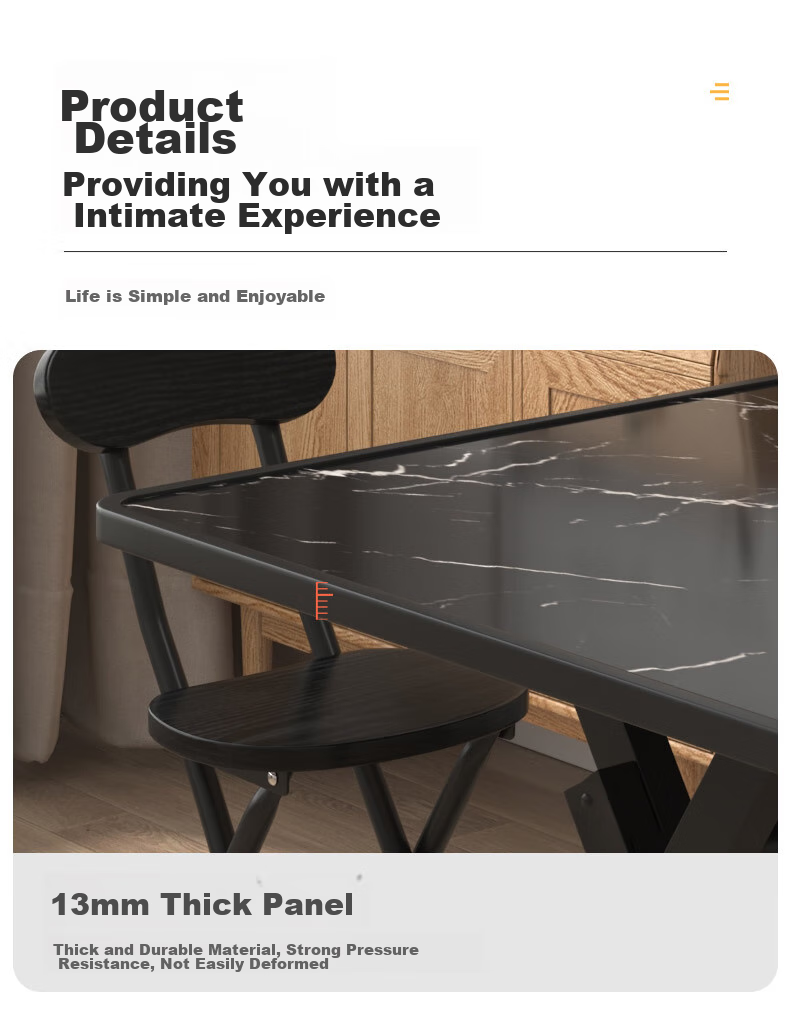 Chibailun Folding Table, Dining Table for Small Apartments, Foldable Eating Table And Chairs Set, Simple And Portable Small Square Table 12
