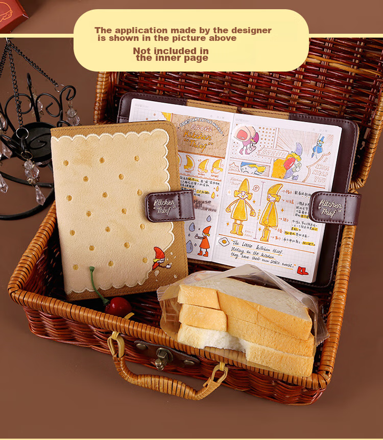 Kinbor [Mid-Autumn Festival Gift] Kitchen Fairy 128-Sheet A6 Planner Notebook Set Gift Box, Girls' Gift Stationery (With Pad, Stickers, Stamp, Memo Pads) DT56085 8