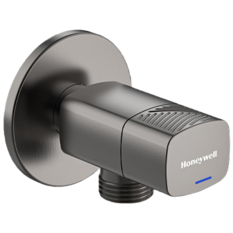 Honeywell Angle Valve, Full Copper Body with Ceramic Valve Core, Cold-Resistant And Explosion-Proof, Red And Blue Marked Triangle Valve, 1/2 Inch Connector, Gunmetal Gray Color JF