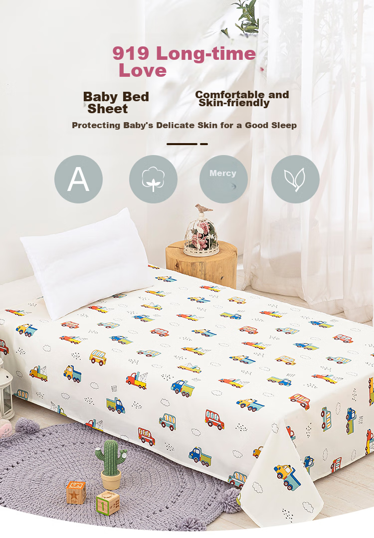9I9 Baby Bed Sheet, Pure Cotton, Infant And Toddler Bed Sheet, Kindergarten School Opening, All Seasons, Class A, A312 1