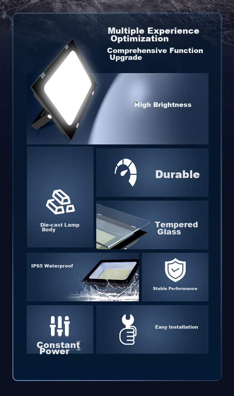 Datouren LED Floodlight, Outdoor Lighting, Exterior Garden Light, Waterproof Factory Lighting, Factory Ceiling Light, Camping Light 2