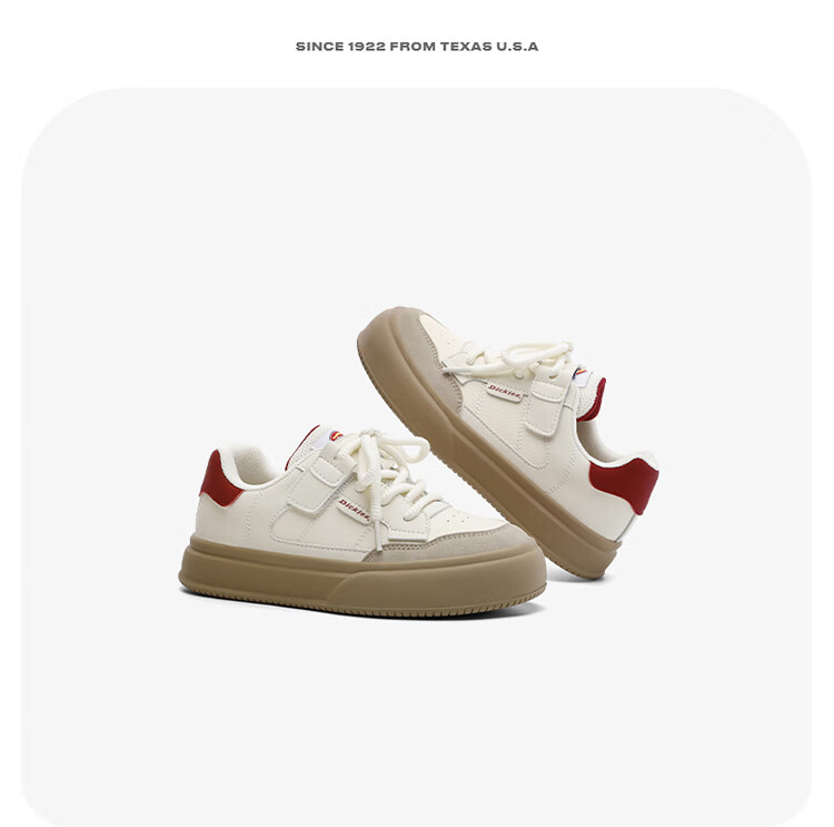 Dickies Children's Canvas Shoes, New Spring And Summer Style for Girls, Casual Shoes with Fleece Lining, Comfortable Training Shoes for Older Kids, Lightweight Versatile White Sneakers for Students 25