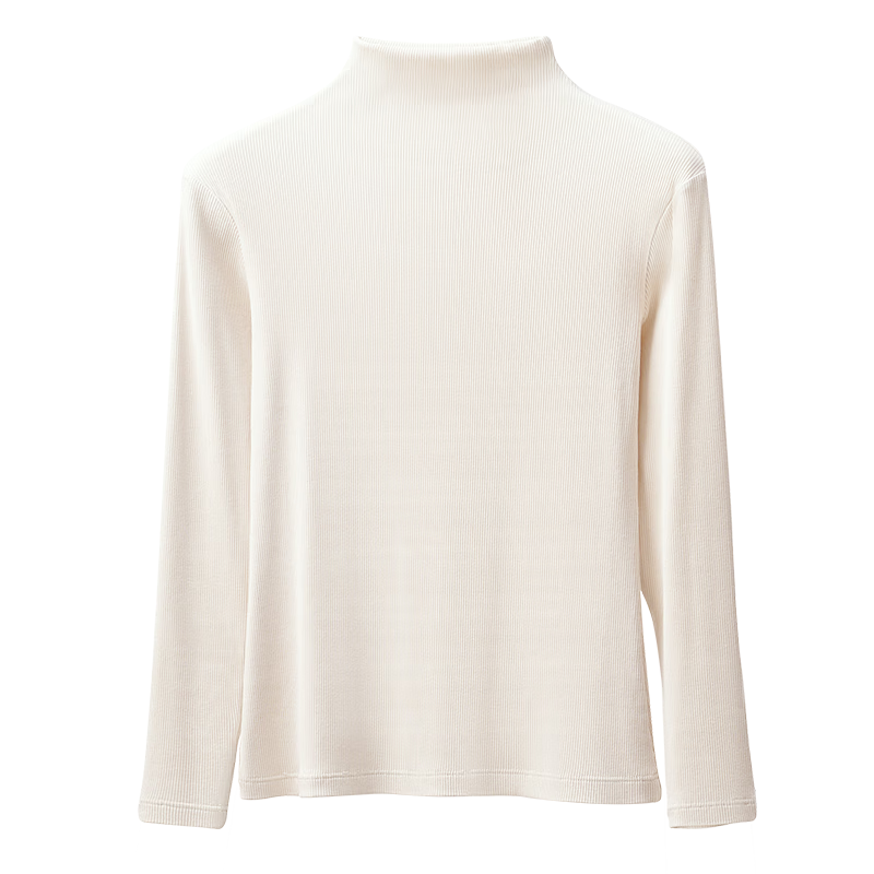 Jianyun Modal Cotton Semi-Turtleneck Slim Fit Long Sleeve Women's Base Shirt Spring Autumn Stylish Outerwear Top