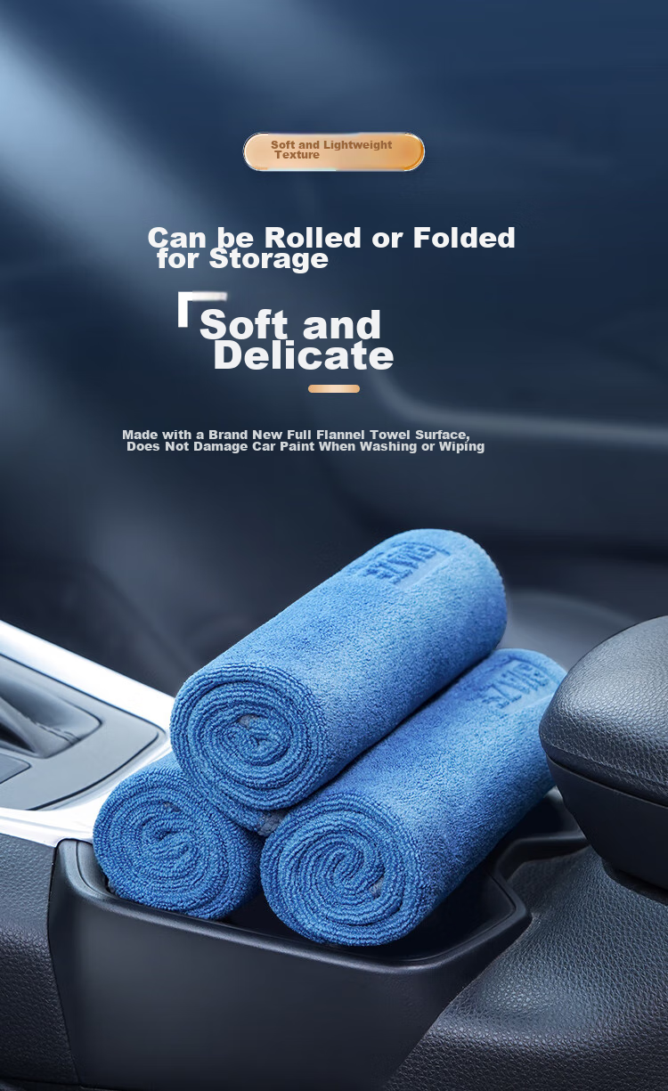 BIAZE Car Wash Towels, 40*40cm, 4 Pack, Thickened, Specially Designed for Interior And Glass Cleaning, Absorbent Car Cloths 3