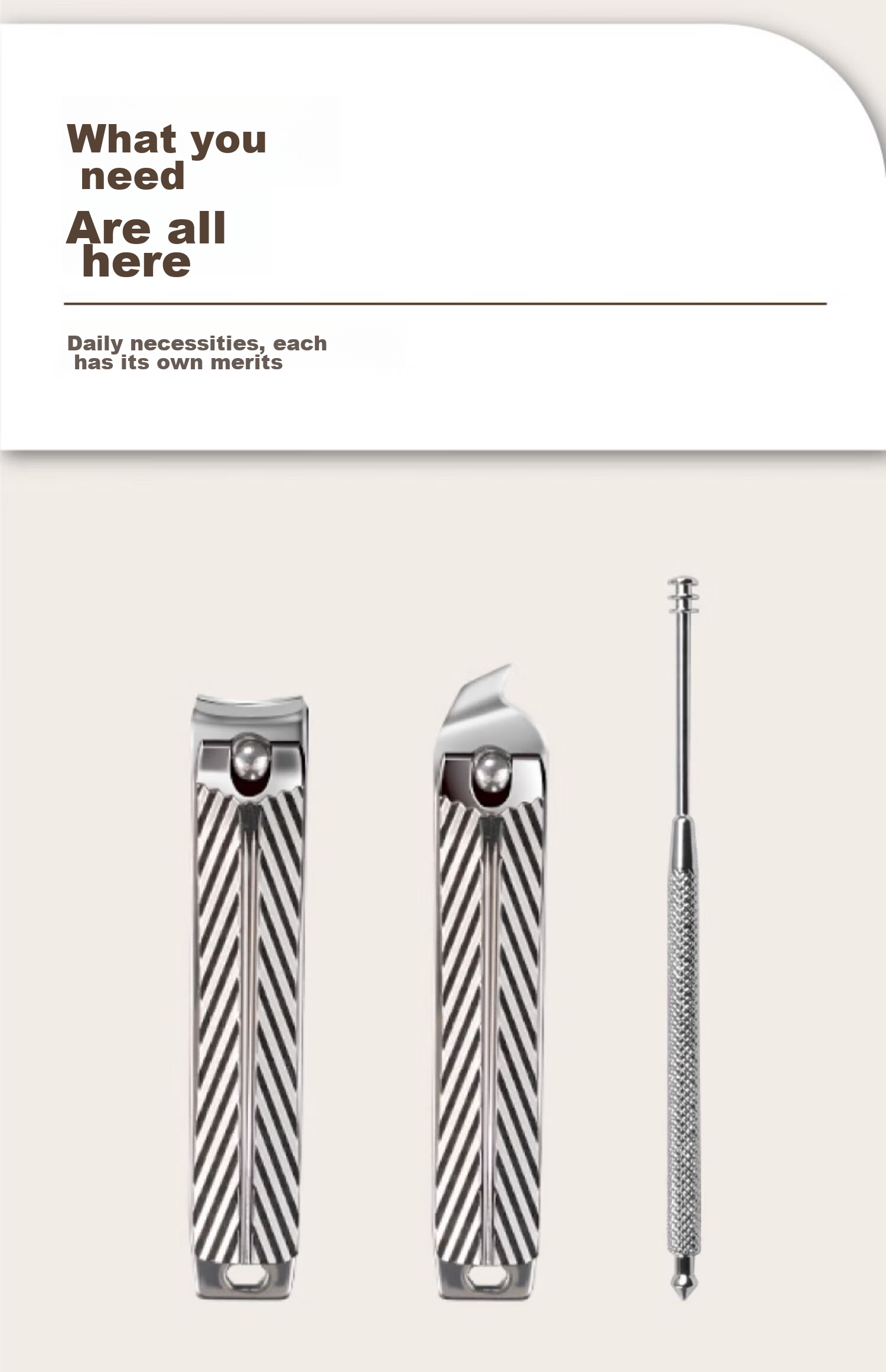 GAERUO Nail Clipper Set with Anti-Splash Design, Including Straight Nail Clipper, Diagonal Nail Clipper, And Ear Pick 14