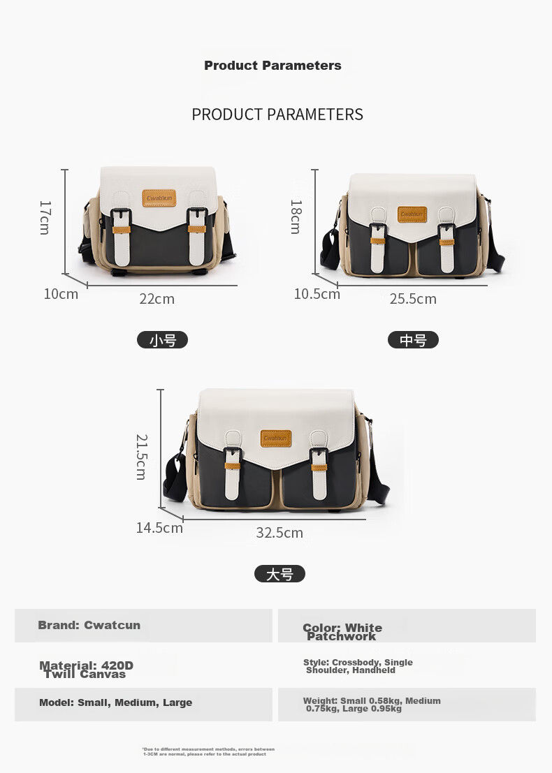 CWATCUN Shoulder Camera Bag, Japanese Style Portable Casual Mirrorless DSLR Camera Bag, Professional Crossbody Bag Suitable for Fuji, Canon, Sony, Nikon Camera Bags 13