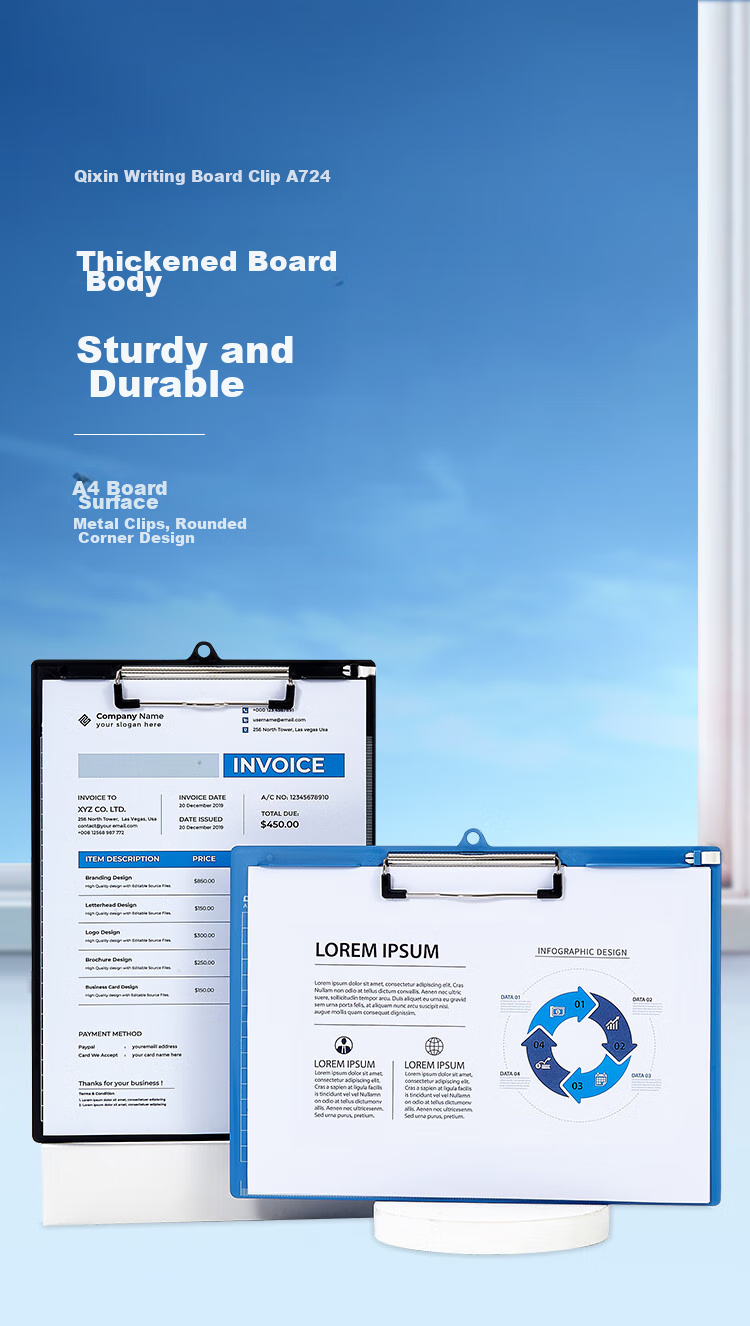 COMIX A4 Multi-Functional Writing Clipboard with Scale, Pad for Order Filling/Group Buying, Blue, A724 1