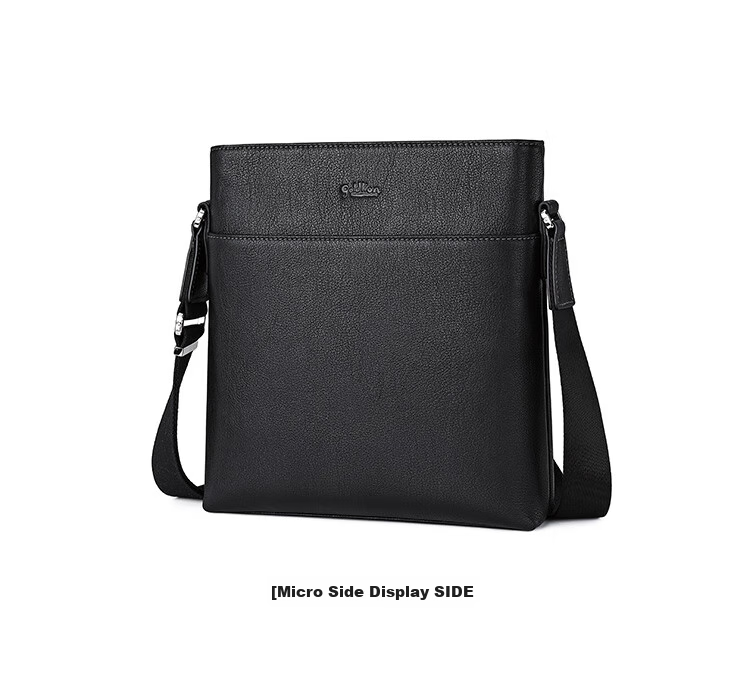 Goldlion Single-Shoulder Bag, Top-Grain Leather Crossbody Bag, Business Men's Bag, Vertical Style, Japanese Character Design, Birthday Gift 18