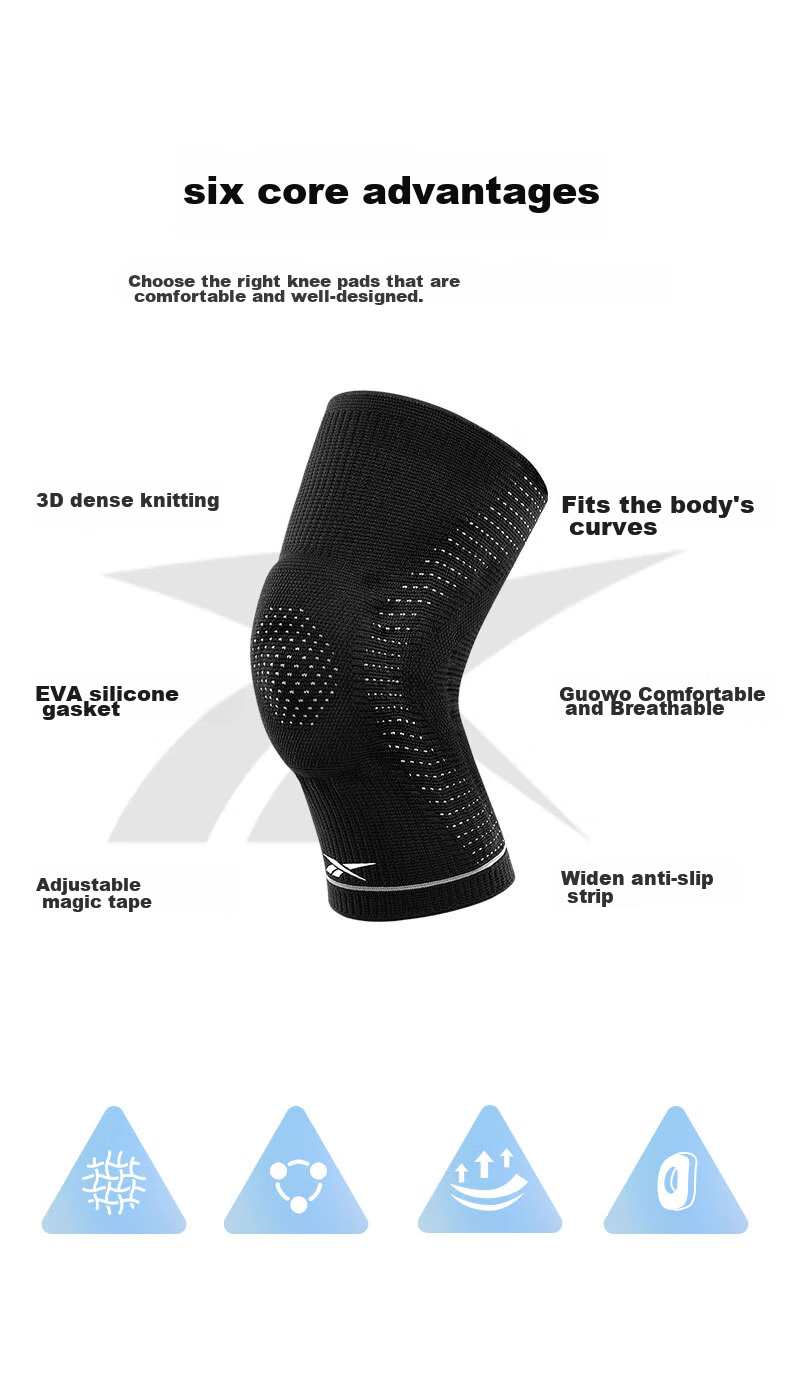 Reebok Knee Brace Sports Knee Support for Men And Women, Professional Basketball Knee Pad, Badminton Hiking Patellar Strap Knee Protector 2