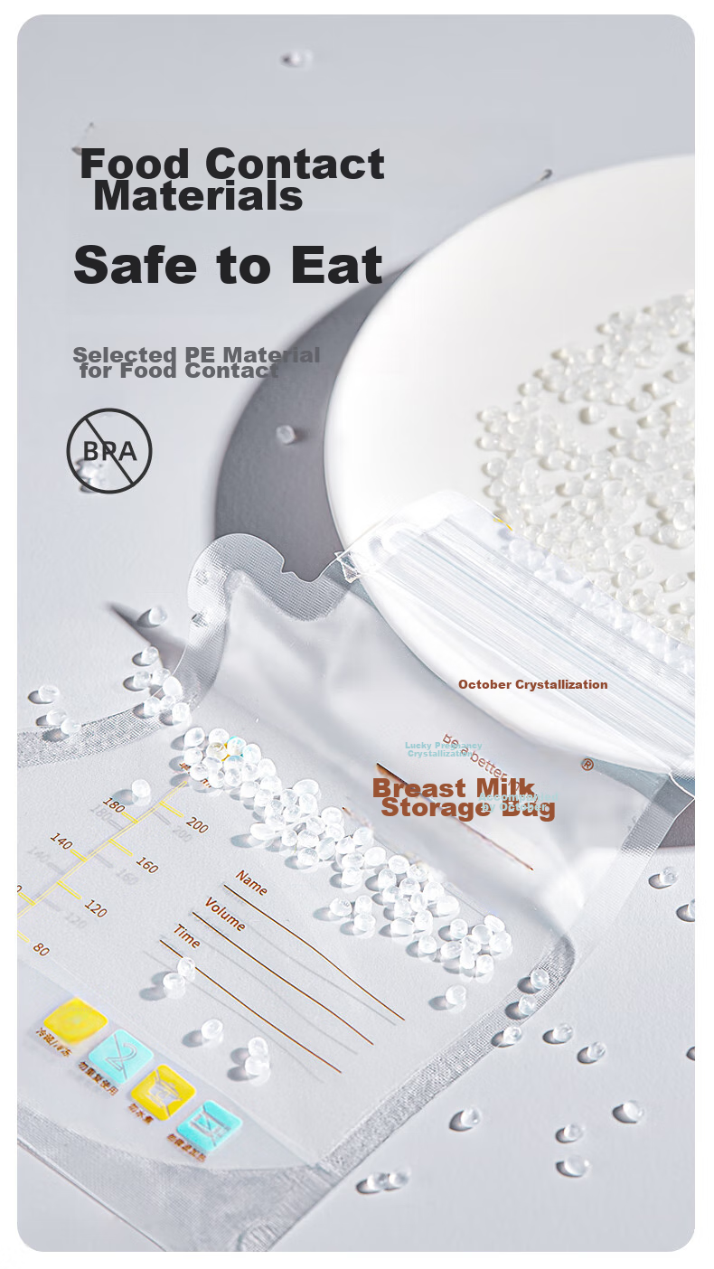 Shiyuejiejing Breast Milk Storage Bags, 200ML, 36 Pieces*2, Bottle Opening Style, Randomly Shipped 8