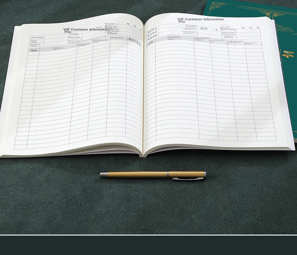 Jiaranheng Member Registration Book, Beauty Salon Customer File A4, Client Management Manual, VIP Information Registration Form, Hair Salon Manicure Eyelash Customer Record Book, Customized, Premium Light Gray 3
