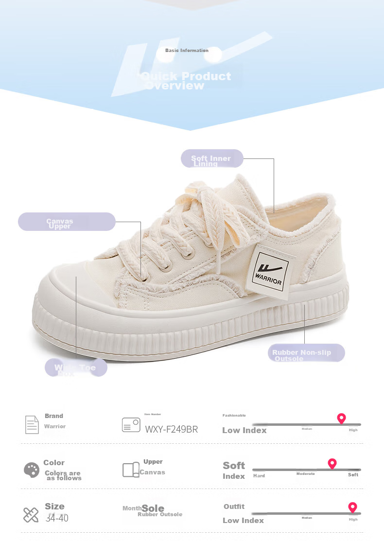 Huili Women's Canvas Shoes, Versatile Wheat Spike Casual Shoes, Student Sports White Sneakers, F249BR, Black/beige, Size 40 5