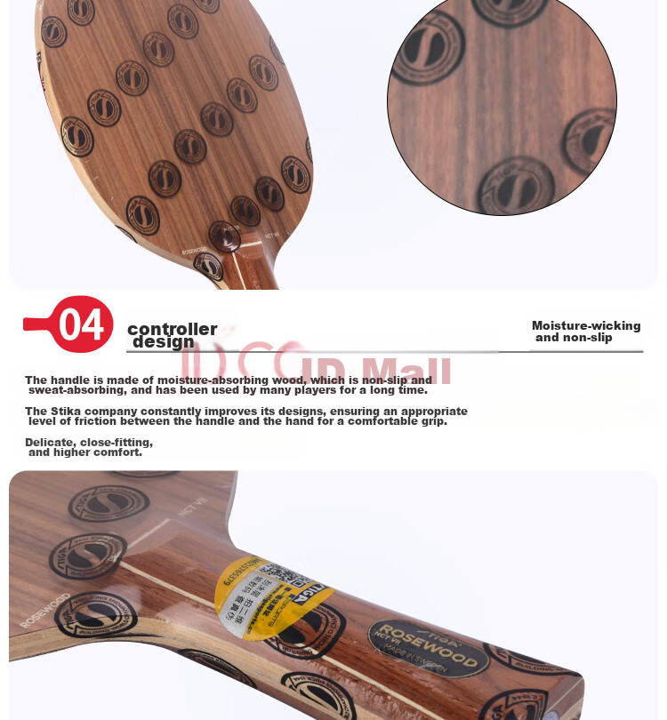 Stiga Ebony 7 Professional Table Tennis Blade, Penhold Grip, Fast Attack Looping Type 12