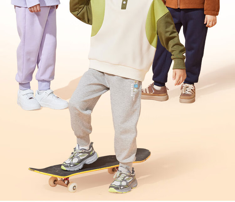 Baleno Boys' Pants, Winter 2026 Style, Fleece-Lined And Thickened, Children's Autumn And Winter Warm Long Pants, Boys' Sports Sweatpants 16