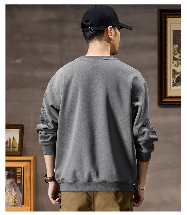 JEEP 2026 Spring And Autumn Loose Comfortable Men's Sweatshirt, Casual Sports Top, Round Neck Long-Sleeve Pullover Sweatshirt for Me 20