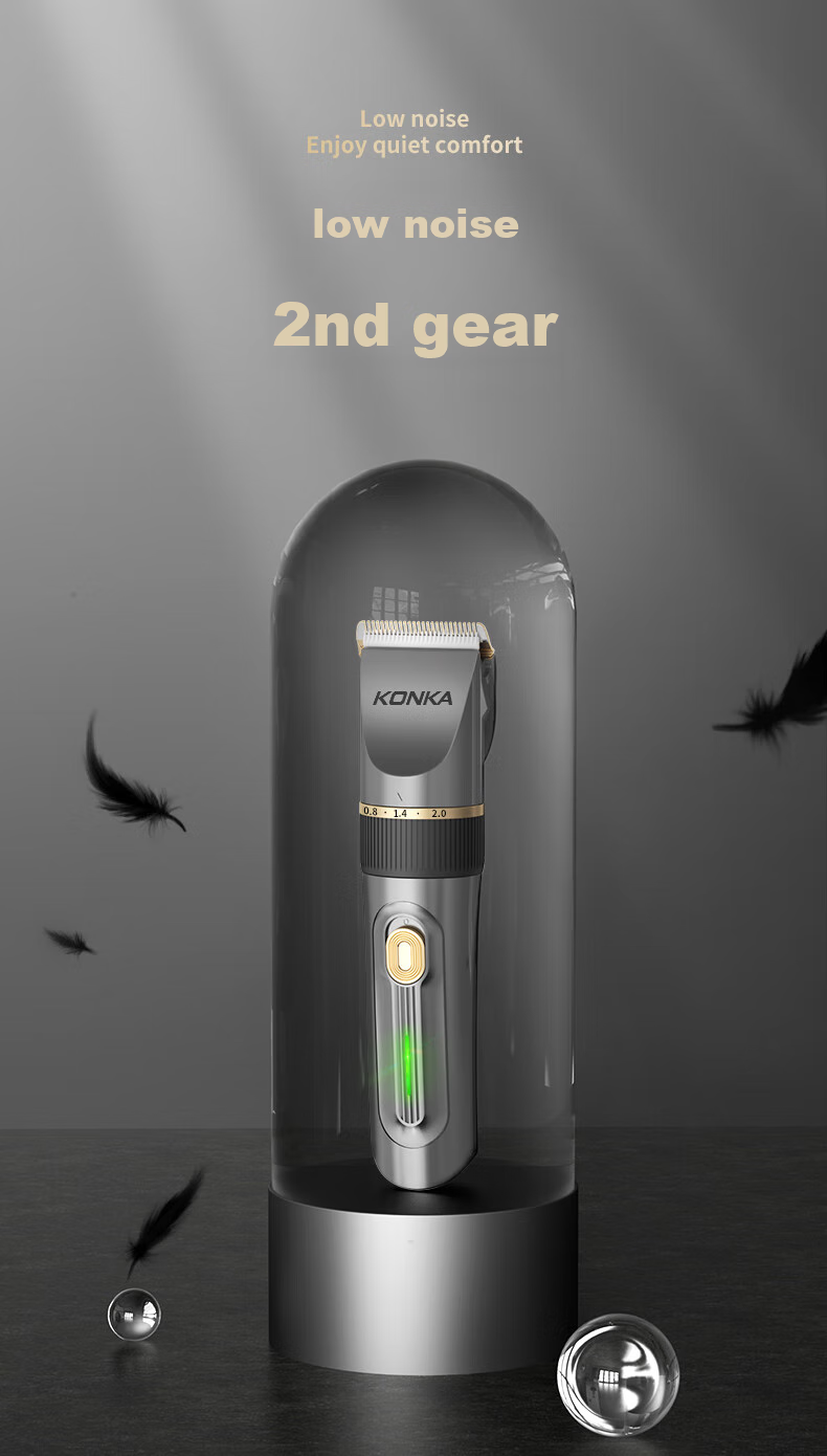 KONKA Automatic Hair Removal Baby Hair Clipper, Children's Hair Trimmer, Newborn Hair Cutting Electric Shaver, Hair Trimmer, Head Shaving Knife, Haircutting Tool, Fully Washable 11