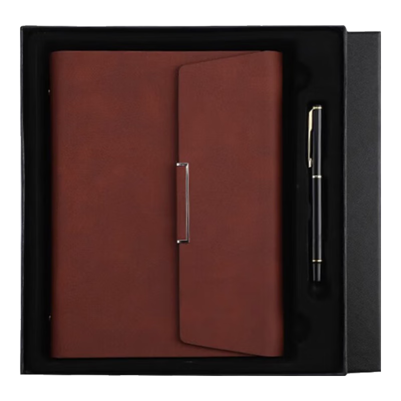 TENGXIONG Notebook A5 Simple High-End Journal, Multifunctional Tri-Fold Loose-Leaf Notebook Gift Box, Customizable Detachable Meeting Office Supplies, Corporate Business Gift Customizable Logo