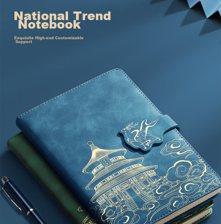 Ujia National Trend Notebook Gift Box Set, Forbidden City Chinese Style Creative Journal, Back-To Gift, Mid-Autumn Festival Gift for Teachers, Red Two-Piece Gift Box Set 5