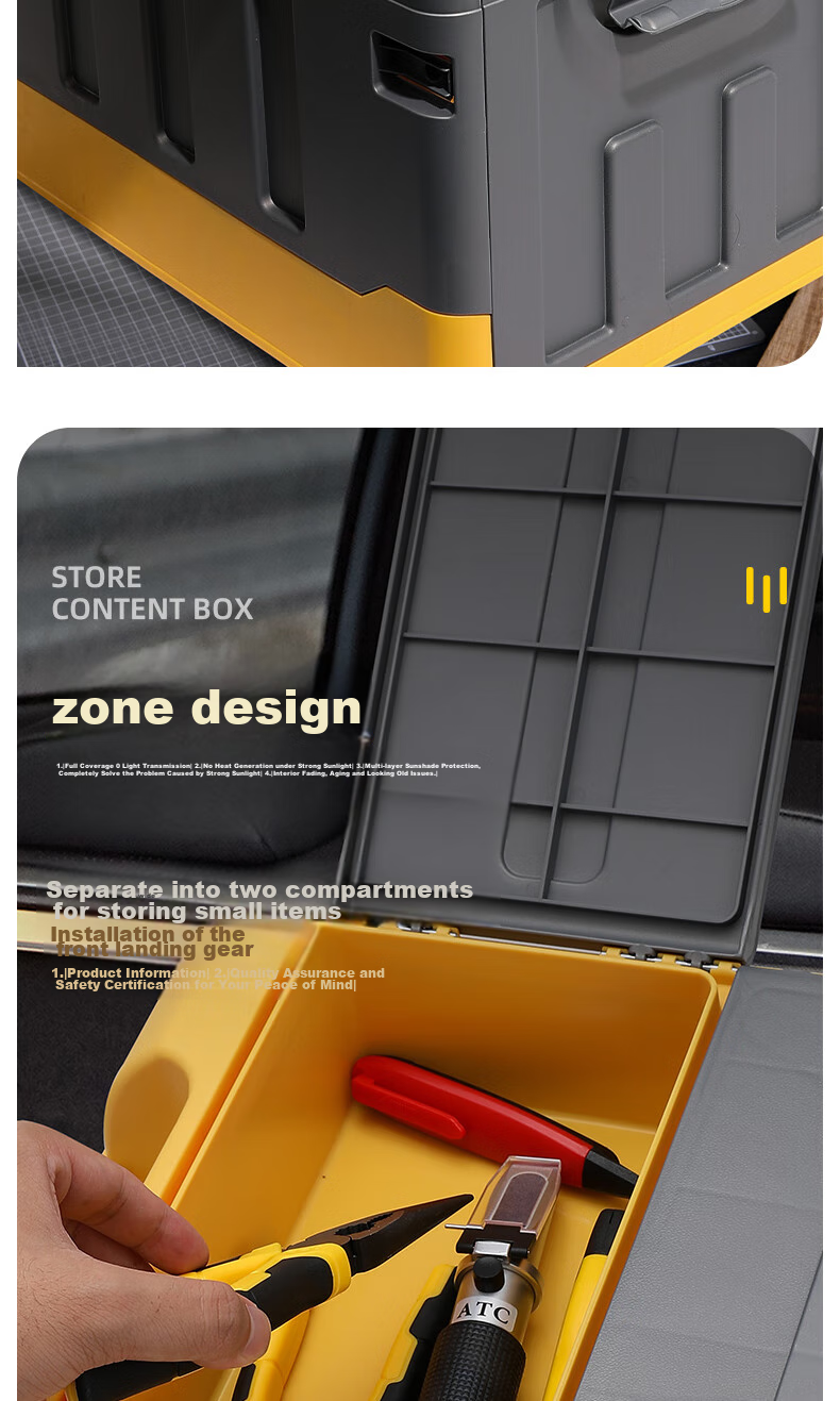 Deli Large Foldable Car Trunk Storage Box, 70L Multifunctional Trunk Organizer, Storage Container for Home And Clothes 6