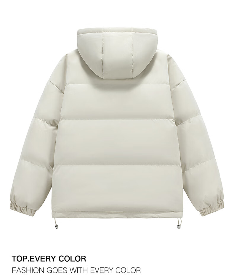 Warrior Men's Winter Thickened Cotton Padded Mid-Length Hooded Student Puffer Jacket New Year Coat 22