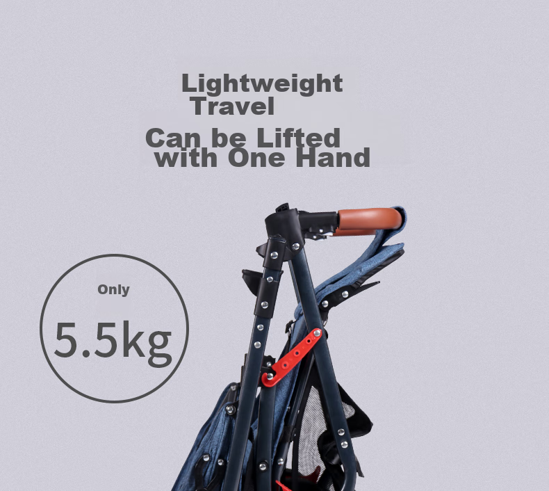 ANGI BABY Stroller: Reclining, Foldable, Shock-Absorbing, Reversible Umbrella Stroller with One-Click Folding And All-Wheel Drive for Toddlers 6