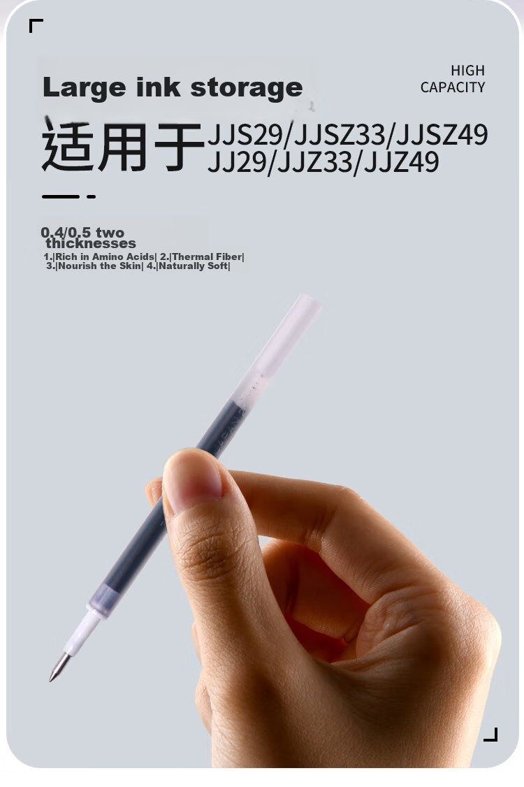 ZEBRA Quick-Drying Gel Pen Refill JRV-0.5 (Compatible with JJ29 Pens) 0.5mm Bullet Tip Refill Blue 5-Pack 3
