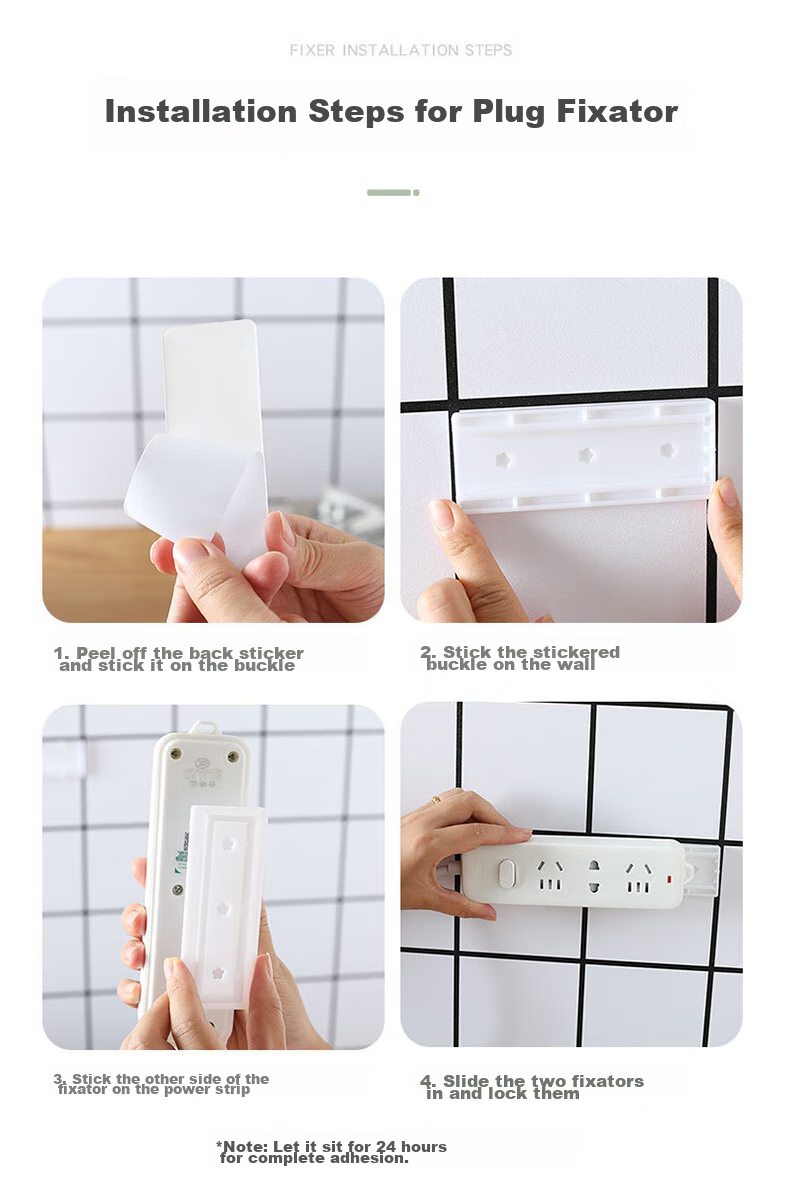 Dengbi Power Strip Organizer, Cable Management System, No Drilling Required, Wall-Mounted Storage Solution, Power Strip Holder for Plugs And Cables 16